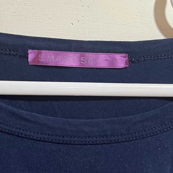 Smart set navy blue long sleeve shirt sz M - Picture 3 of 4